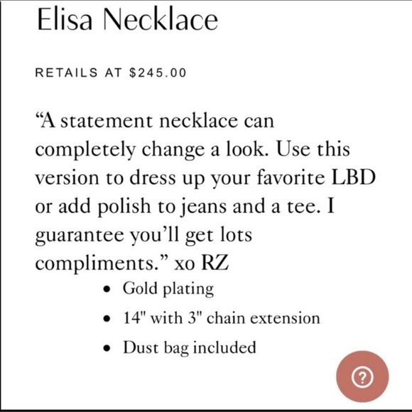 Elisa necklace by Rachel Zoe - Picture 3 of 6